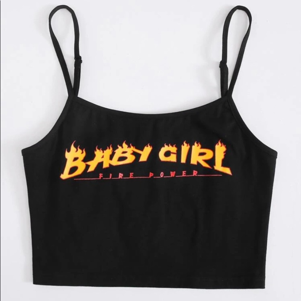 Baby Girl Fire Power🔥 Cropped Cami Top